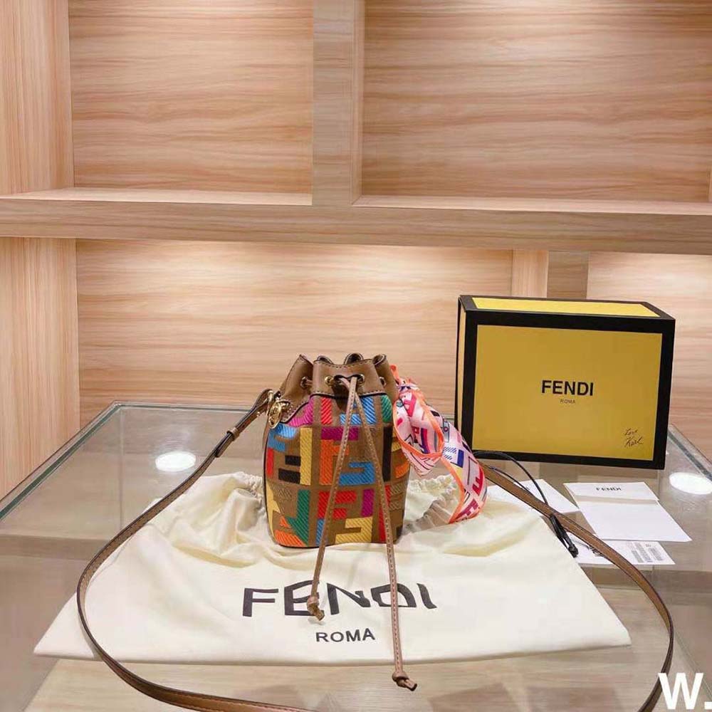 Fendi Women Mon Tresor Multicolor FF Canvas Mini-Bag - image 3