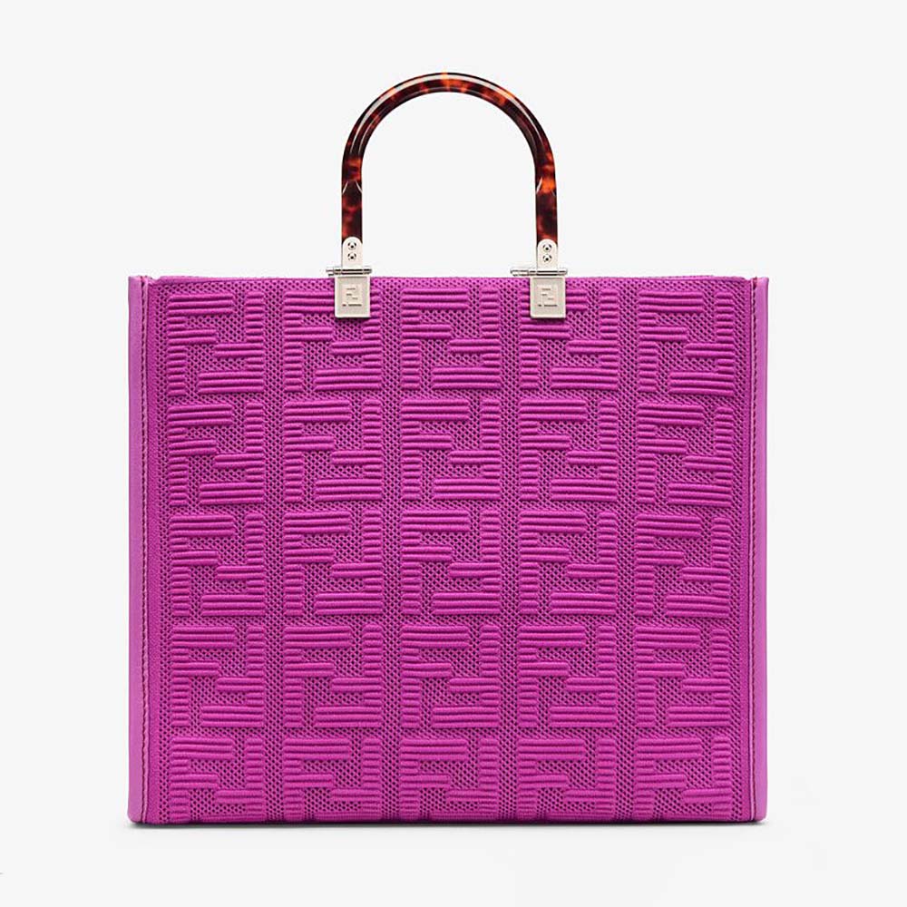 Fendi Women Sunshine Medium FF Fabric Shopper-Purple - image 1