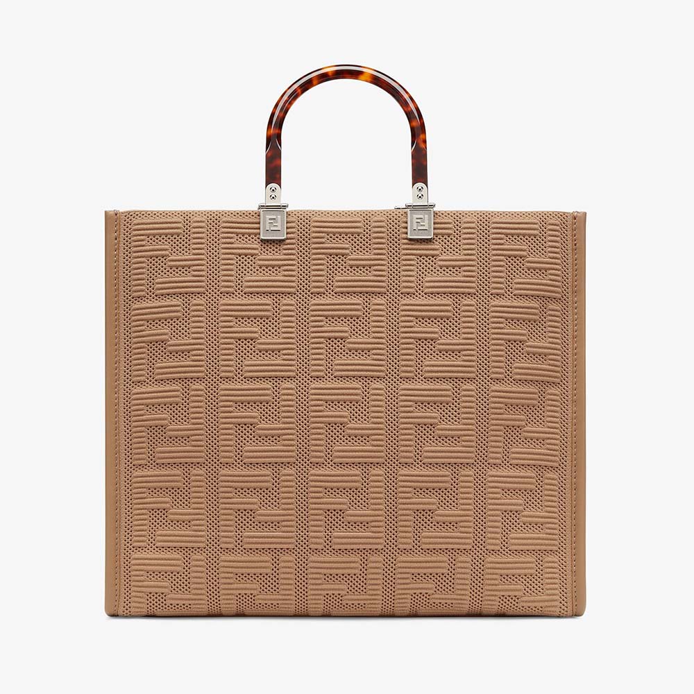 Fendi Women Sunshine Medium FF Fabric Shopper-Sandy - image 1