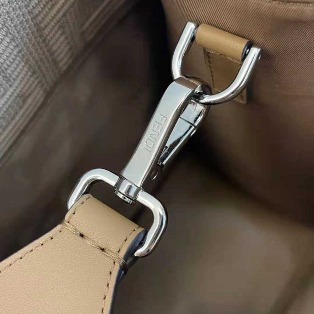 Fendi Women Sunshine Medium FF Fabric Shopper-Sandy - image 7
