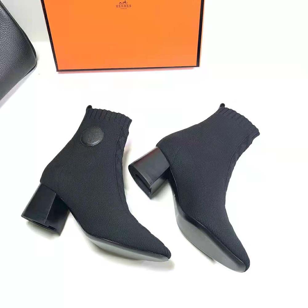 Hermes Women Volver 60 Ankle Boot in 7cm Heel Height-Black - image 4