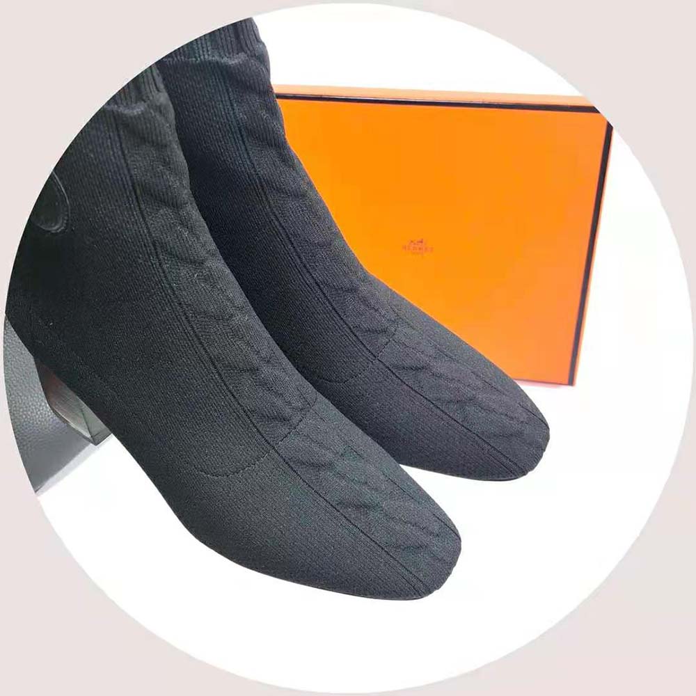 Hermes Women Volver 60 Ankle Boot in 7cm Heel Height-Black - image 8