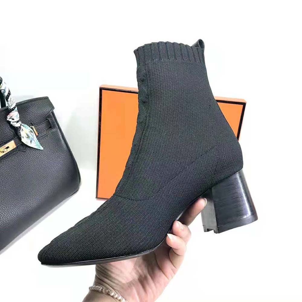 Hermes Women Volver 60 Ankle Boot in 7cm Heel Height-Black - image 7