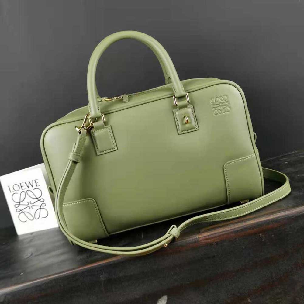 Loewe Women Amazona 28 Bag in Nappa Calfskin-Green - image 4