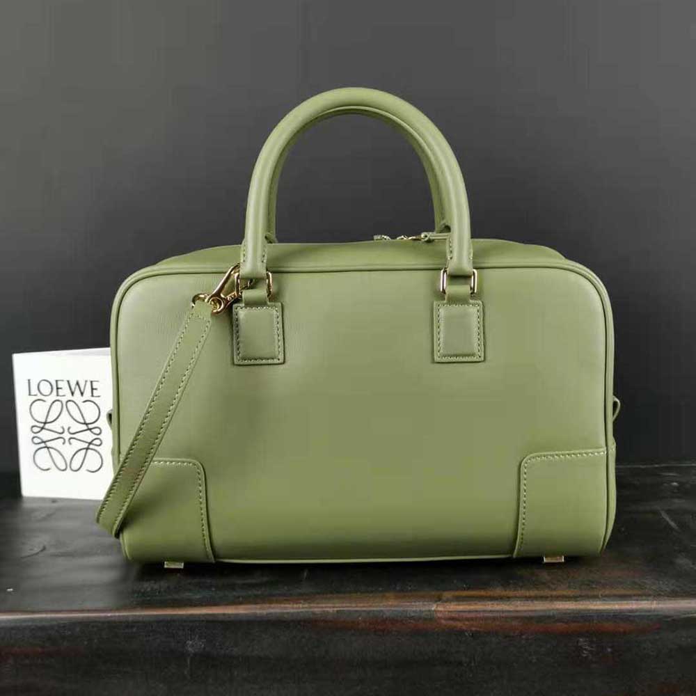 Side profile showing compact silhouette of Loewe Women Amazona 28 Bag