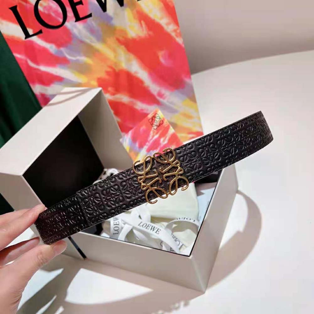 Loewe Women Anagram Belt in Silk Calfskin-Black - image 5