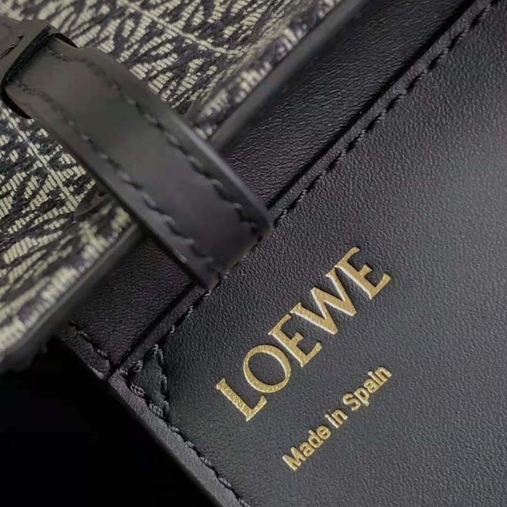 Loewe Women East West Tote Bag in Anagram Jacquard and Calfskin-Black - image 10
