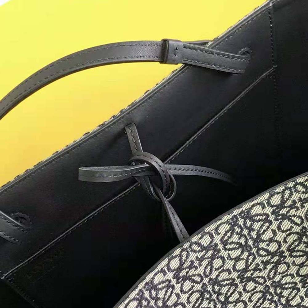 Loewe Women East West Tote Bag in Anagram Jacquard and Calfskin-Black - image 7