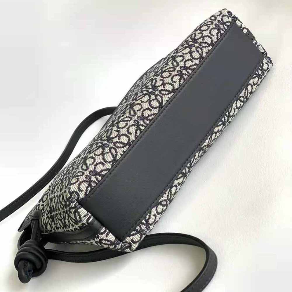 Loewe Women Mini Flamenco Clutch in Anagram Jacquard and Calfskin-Black - image 5