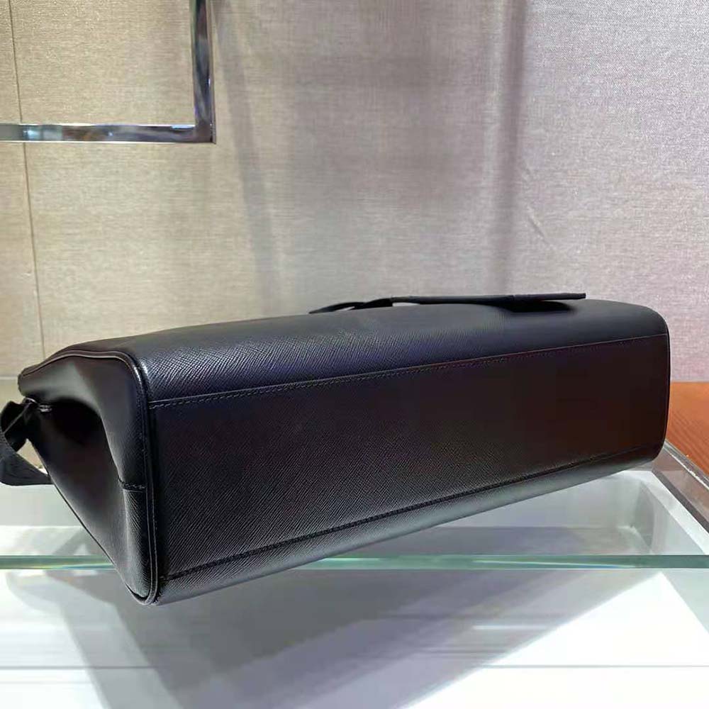 Prada Men Saffiano Leather Prada Galleria Bag-Black - image 7