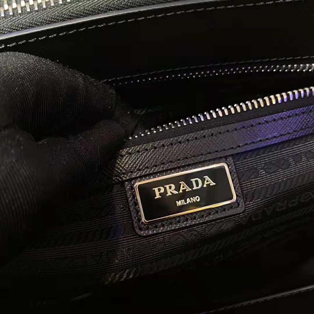 Prada Men Saffiano Leather Prada Galleria Bag-Black - image 10