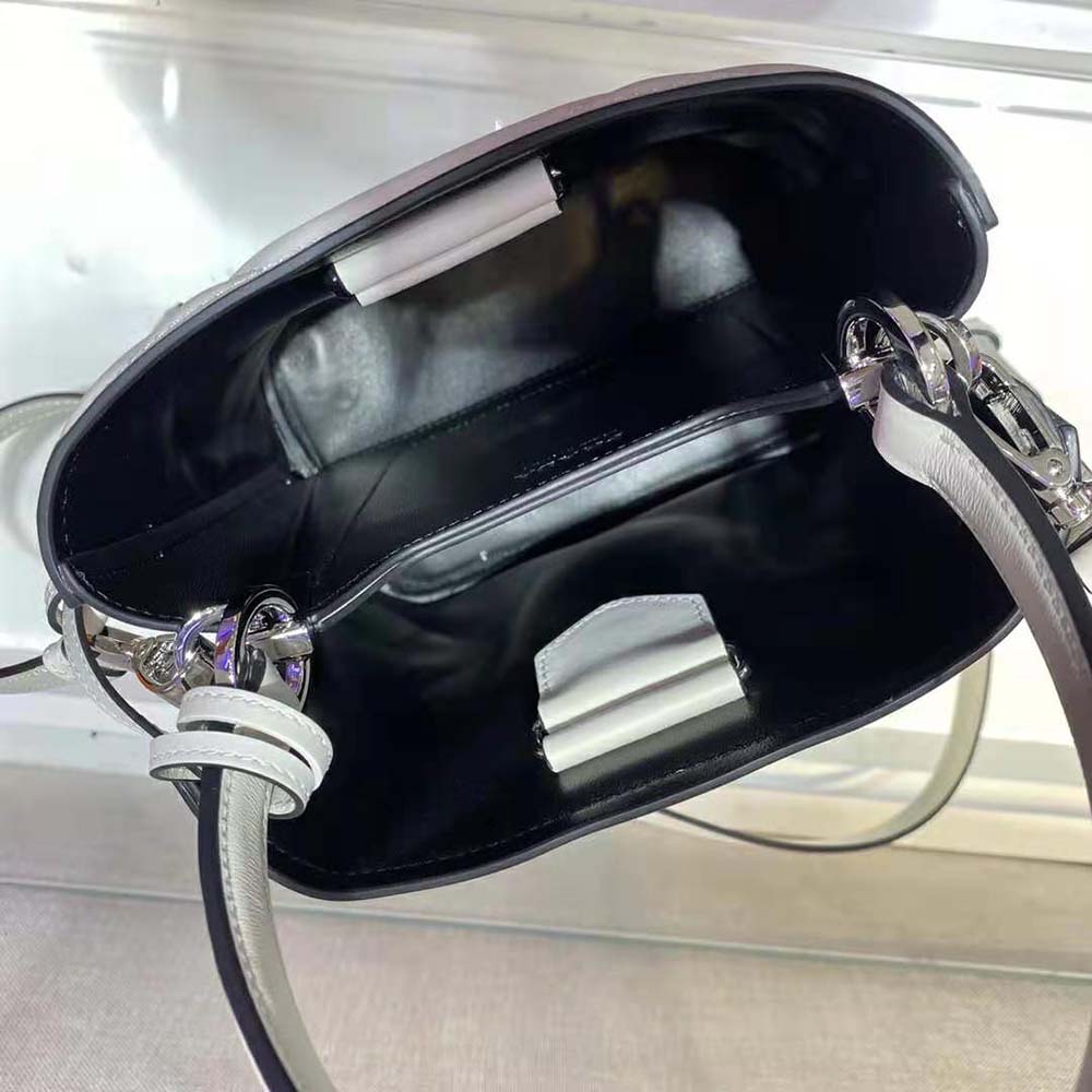 Prada Women Bucket Design Spectrum Leather Bag-White - image 9