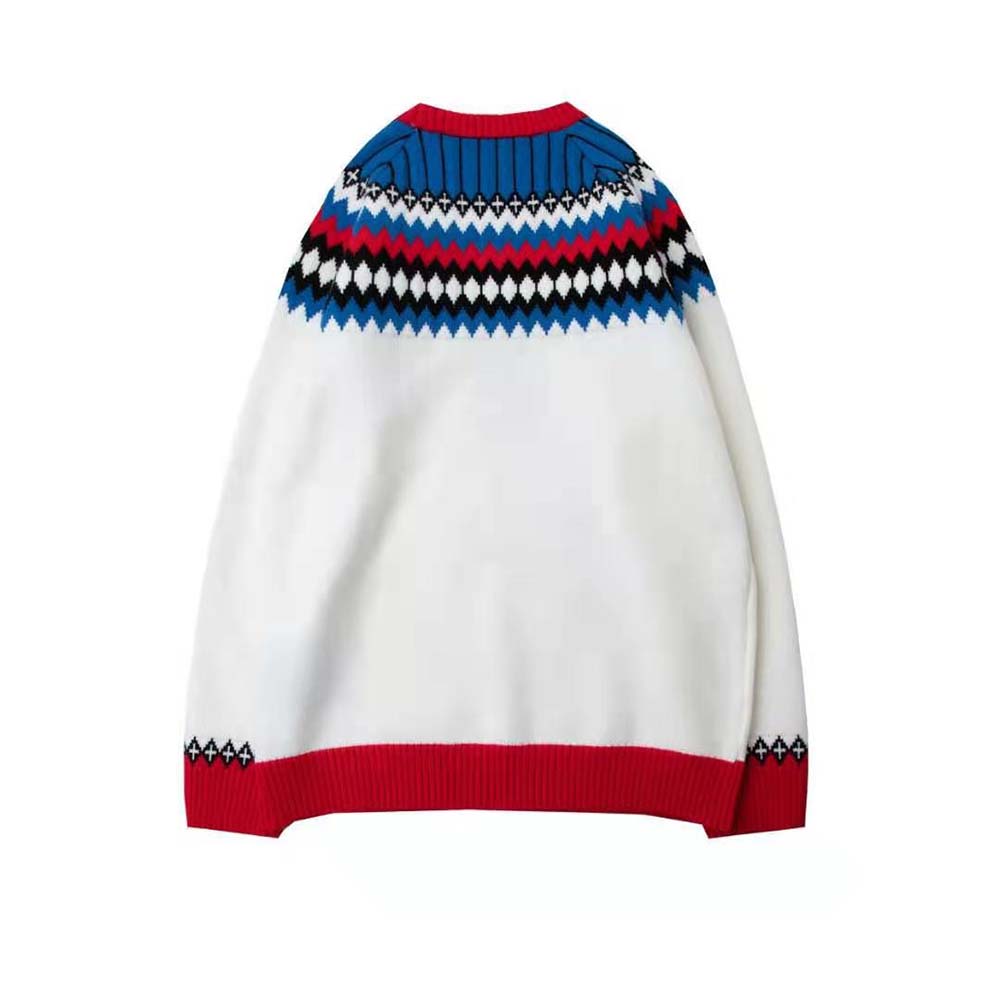 Side angle showing silhouette of Prada Women Cashmere Crew-Neck Sweater