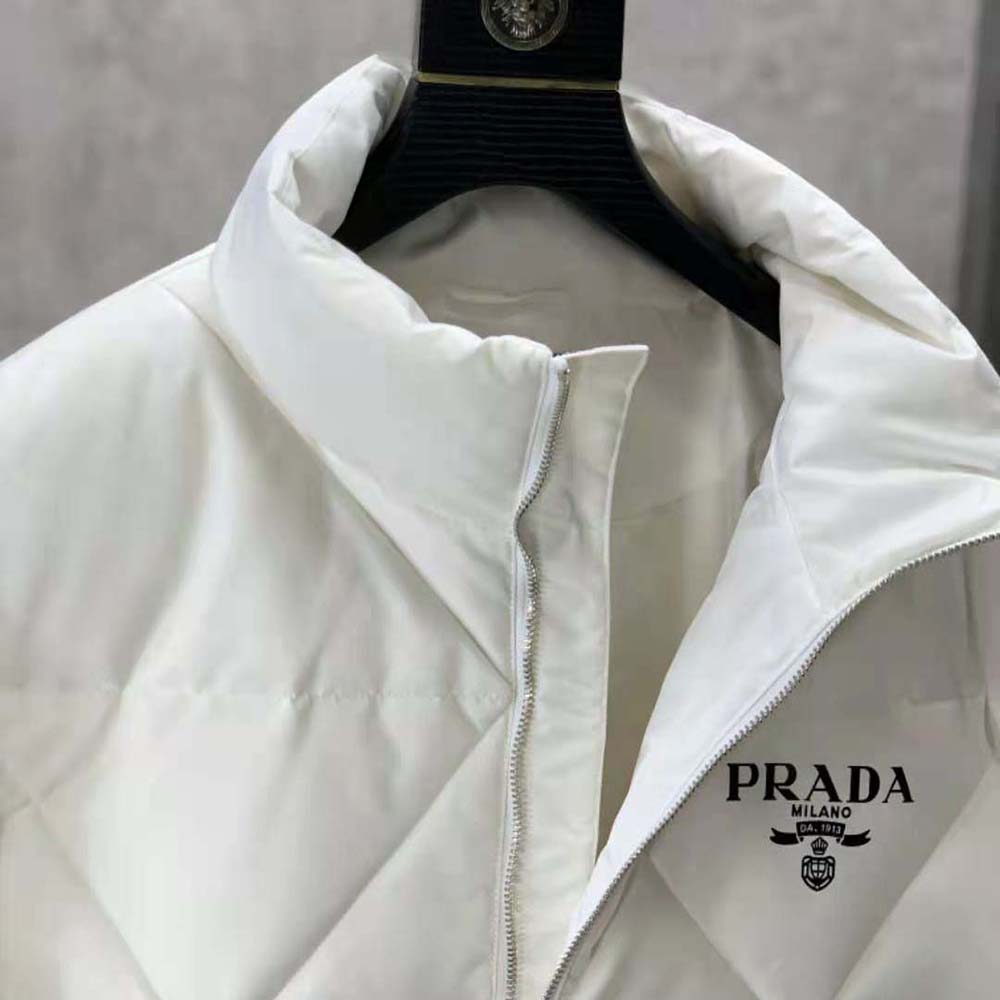 Prada Women Re-Nylon Down Jacket-White - image 4