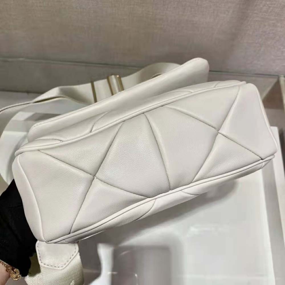 Prada Women System Nappa Leather Patchwork Bag-White - image 7