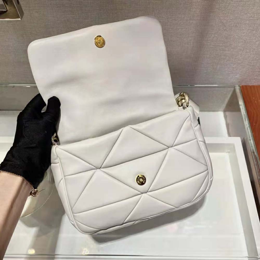 Prada Women System Nappa Leather Patchwork Bag-White - image 6