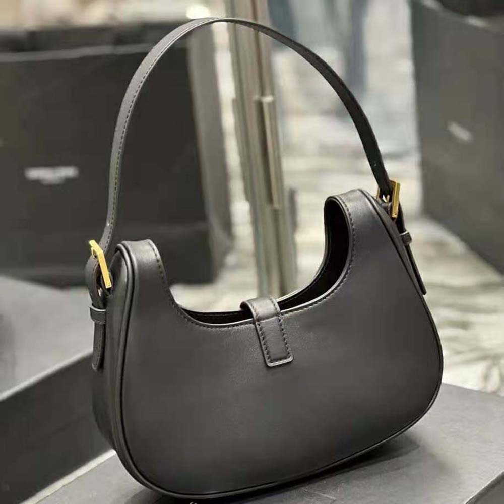 Saint Laurent YSL Women Le Fermoir Hobo Bag in Shiny Leather - image 4