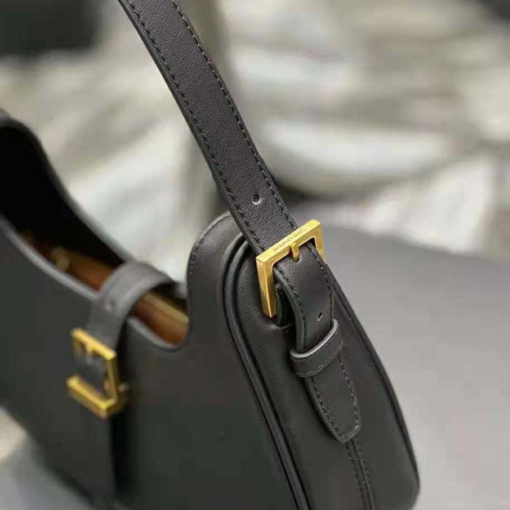 Saint Laurent YSL Women Le Fermoir Hobo Bag in Shiny Leather - image 8