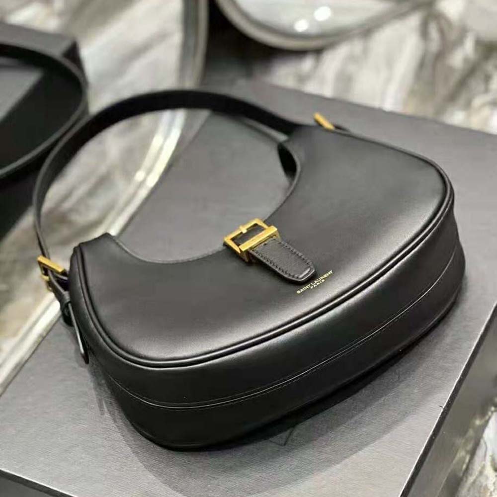 Saint Laurent YSL Women Le Fermoir Hobo Bag in Shiny Leather - image 5