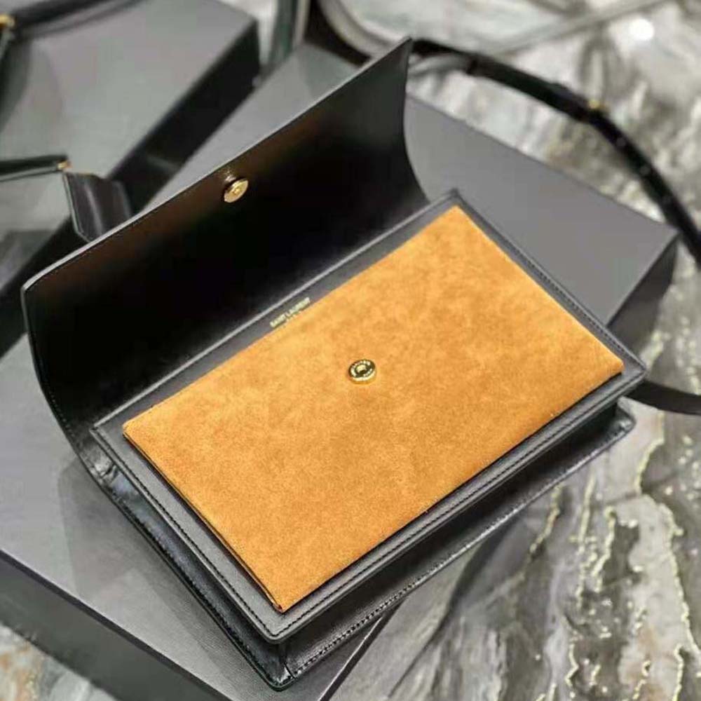 Saint Laurent YSL Women Medium Sunset Satchel in Shiny Vegetable-Tanned Leather - image 7