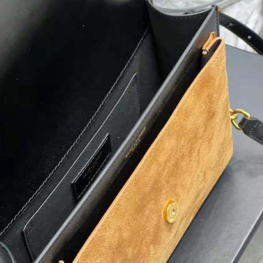 Saint Laurent YSL Women Medium Sunset Satchel in Shiny Vegetable-Tanned Leather - image 9