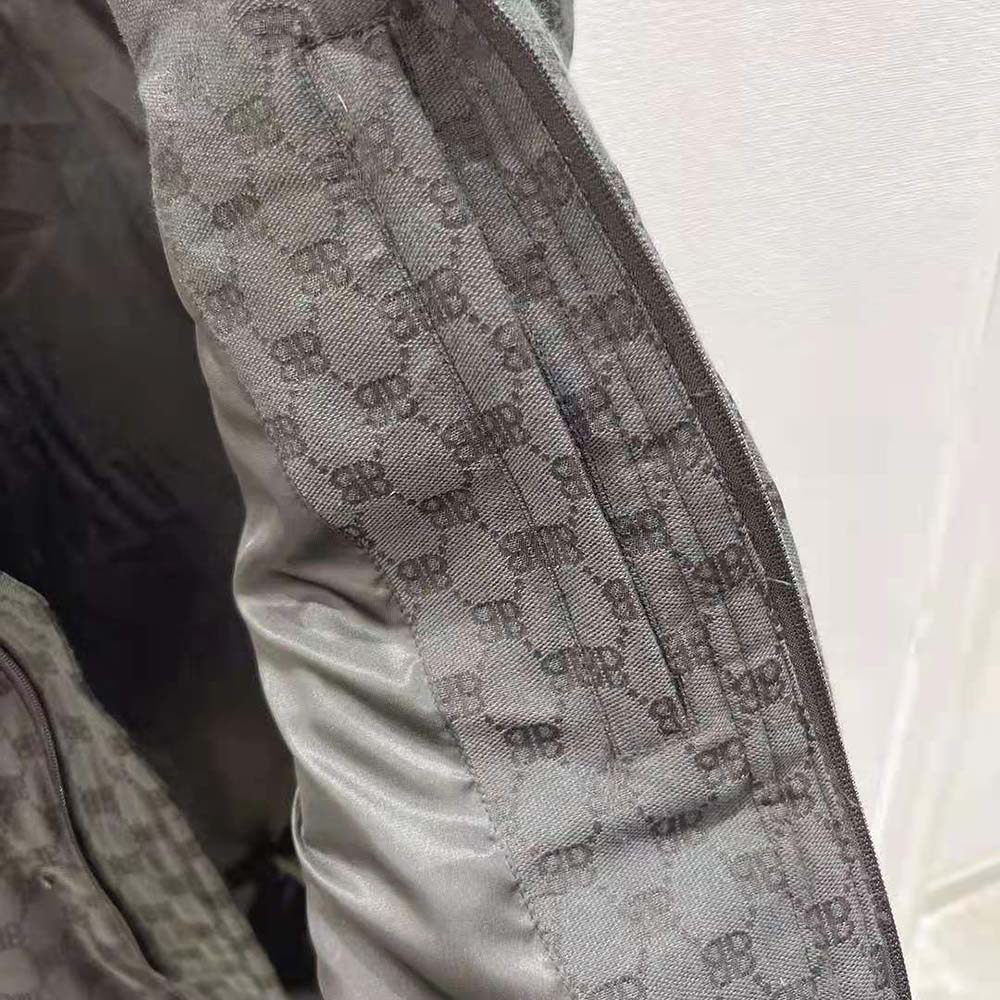 Balenciaga Men Hacker Cocoon Puffer Gilet in Black Canvas Jacquard - image 6