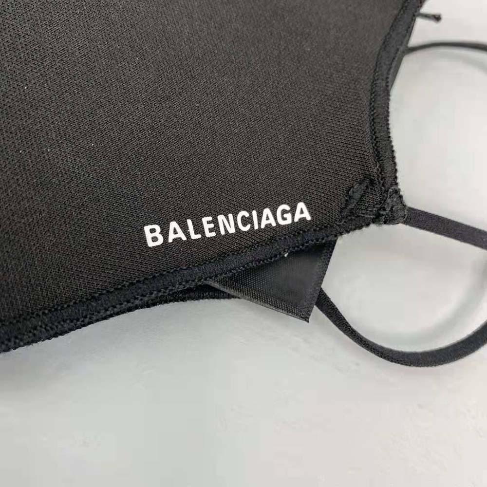 Balenciaga Women Care Mask in Black and White Printed Neoprene - image 7
