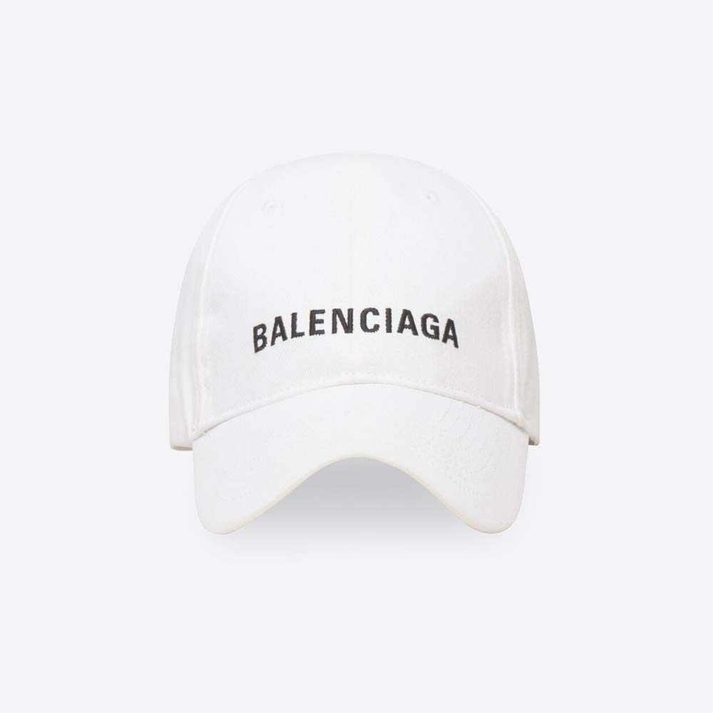 Front view of Balenciaga Women Classic Baseball Cap with embroidered logo