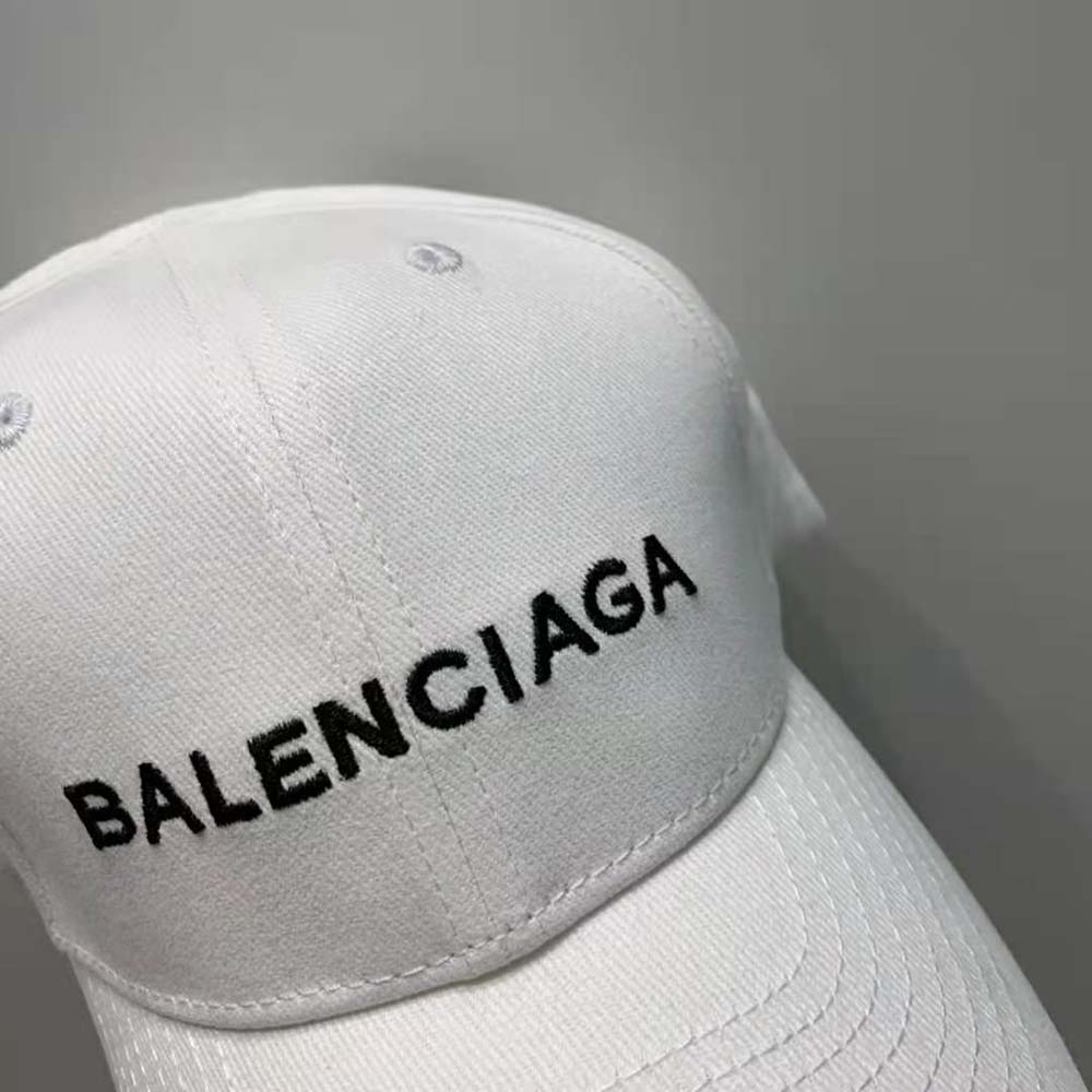 Balenciaga Women Classic Baseball Cap with Balenciaga Embroidered Logo-White - image 6