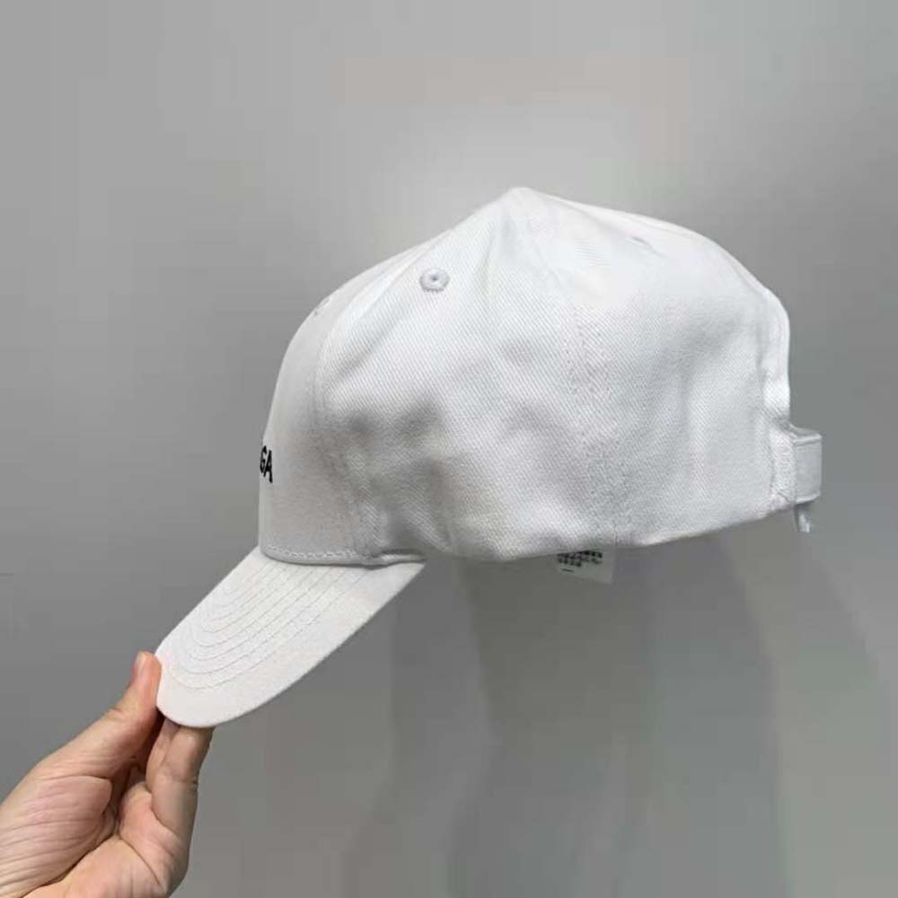 Side angle showing adjustable strap on Balenciaga Women Classic Baseball Cap