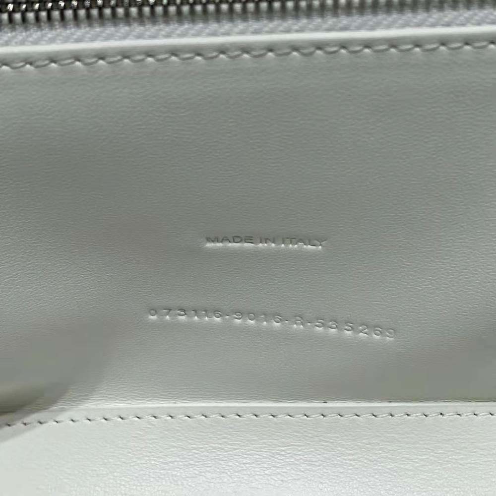 Balenciaga Women Editor Small Bag in Extra Supple Crocodile Embossed Calfskin in White - image 10
