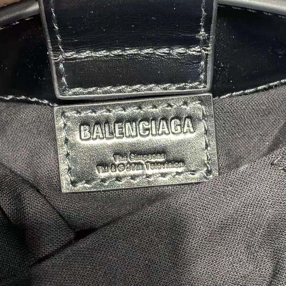 Balenciaga Women the Simpsons Tm 20th Television Mini Shopping Bag in Shiny Box Calfskin in Black - image 8