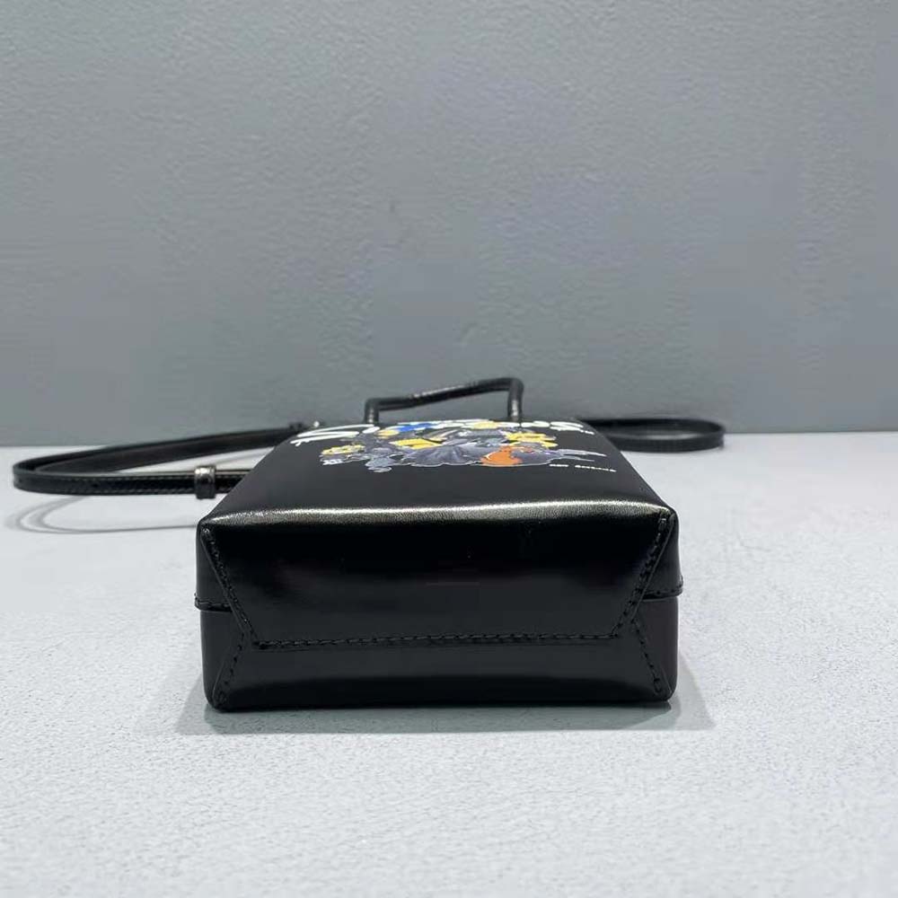 Balenciaga Women the Simpsons Tm 20th Television Mini Shopping Bag in Shiny Box Calfskin in Black - image 5