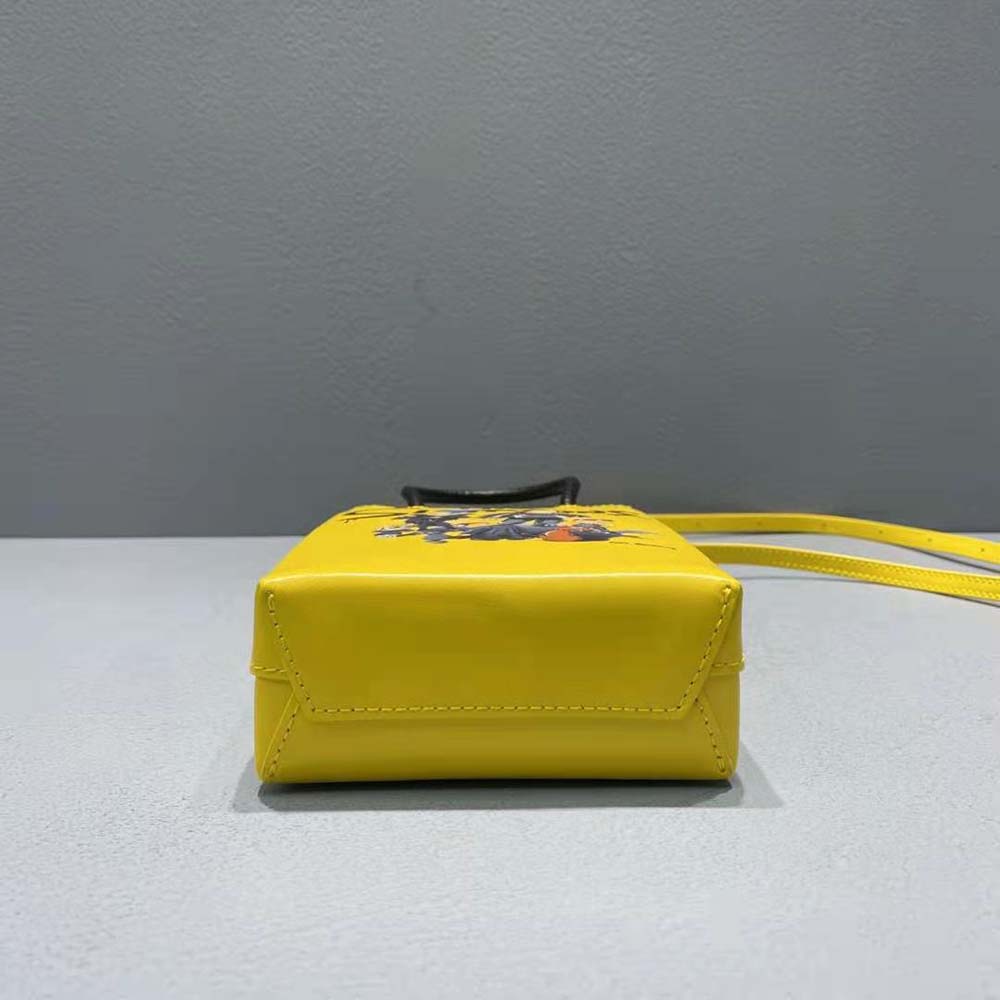Balenciaga Women the Simpsons Tm 20th Television Mini Shopping Bag in Shiny Box Calfskin in Yellow - image 4