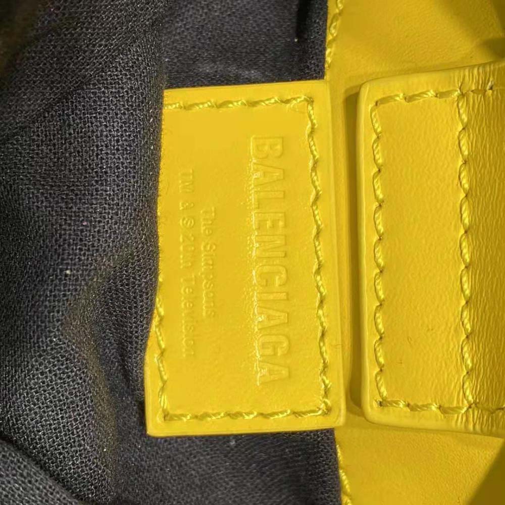 Balenciaga Women the Simpsons Tm 20th Television Mini Shopping Bag in Shiny Box Calfskin in Yellow - image 9