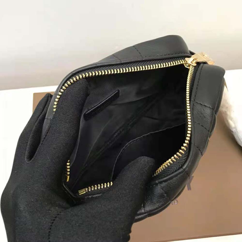 Burberry Women Mini Quilted Lambskin Lola Camera Bag-Black - image 8