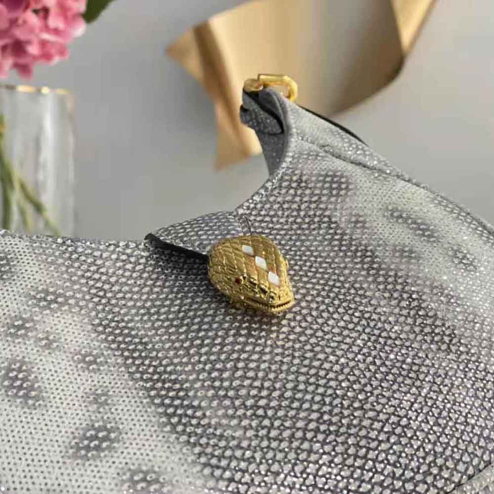 Bvlgari Women Serpenti Ellipse Crossbody Bag-Silver - image 9
