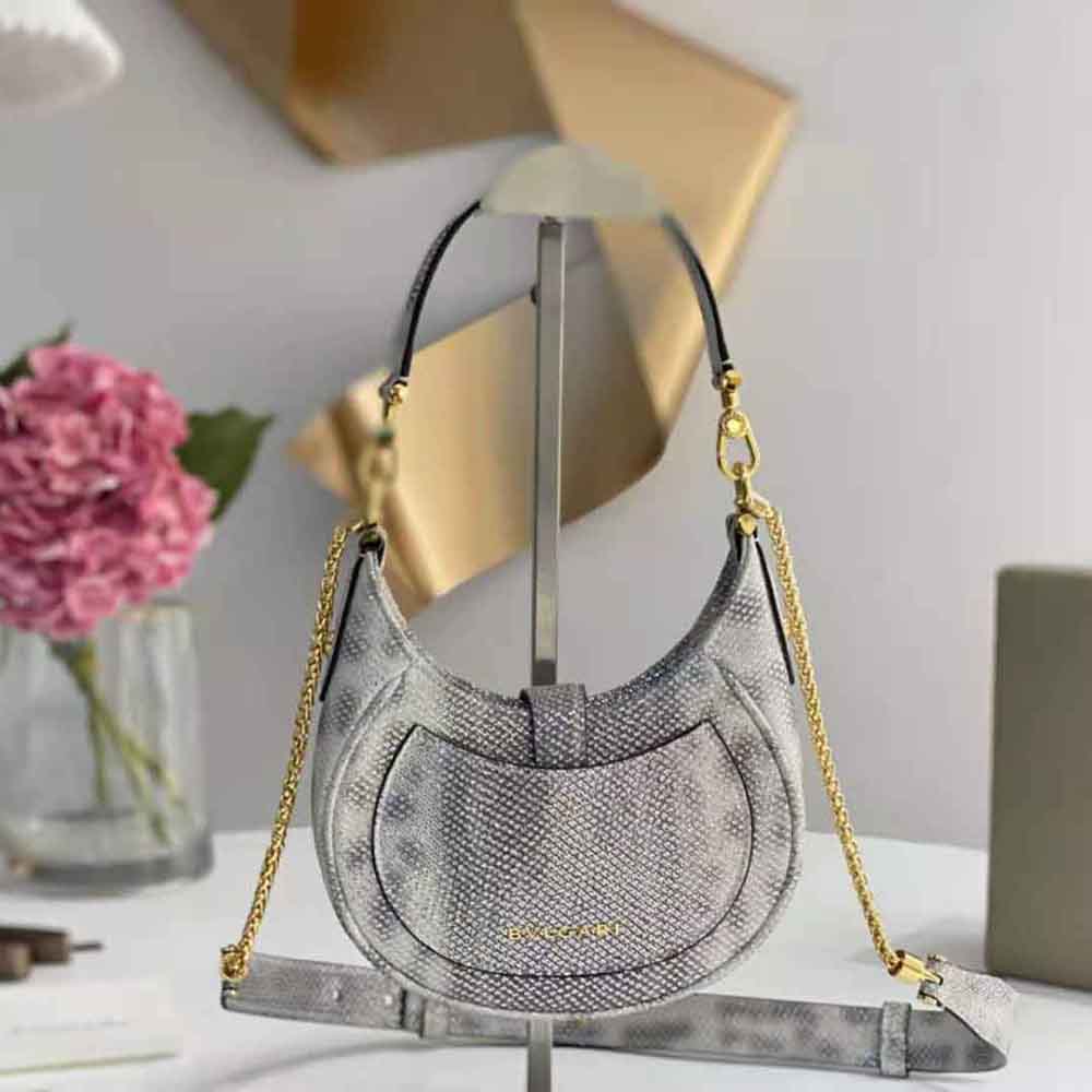 Bvlgari Women Serpenti Ellipse Crossbody Bag-Silver - image 4