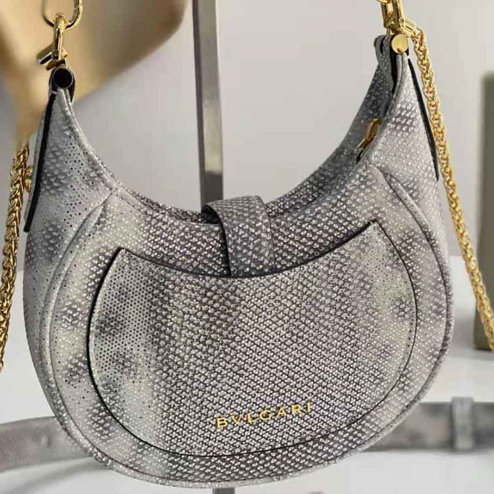 Bvlgari Women Serpenti Ellipse Crossbody Bag-Silver - image 7