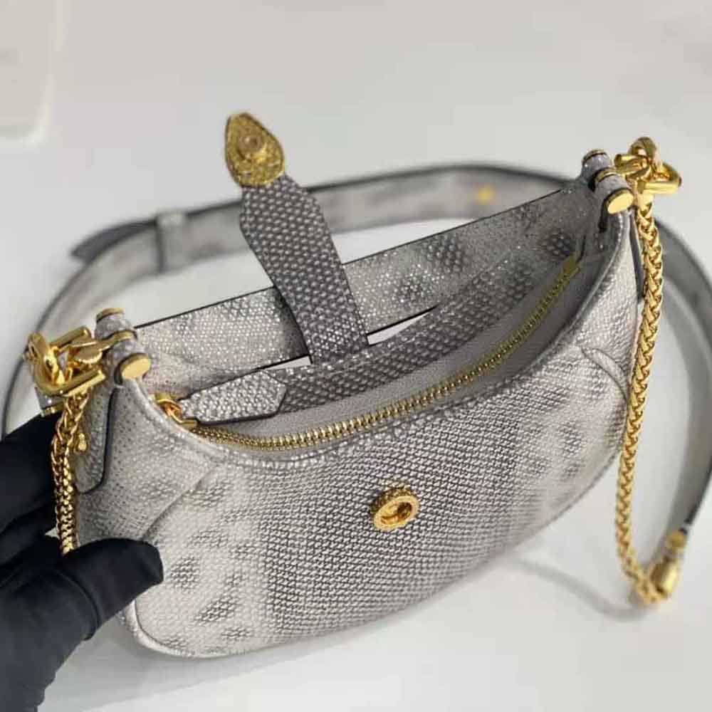 Bvlgari Women Serpenti Ellipse Crossbody Bag-Silver - image 8
