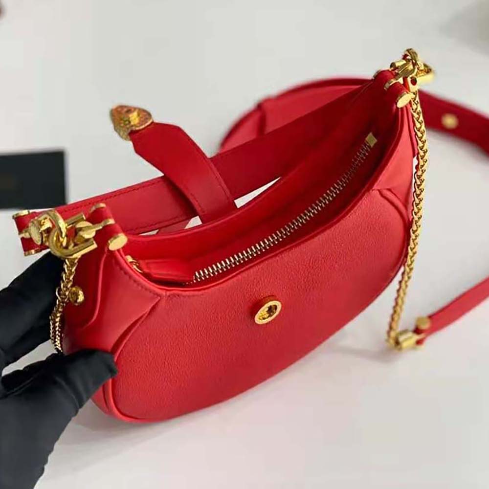 Bvlgari Women Serpenti Ellipse Crossbody Bag in Calf Leather-Red - image 7