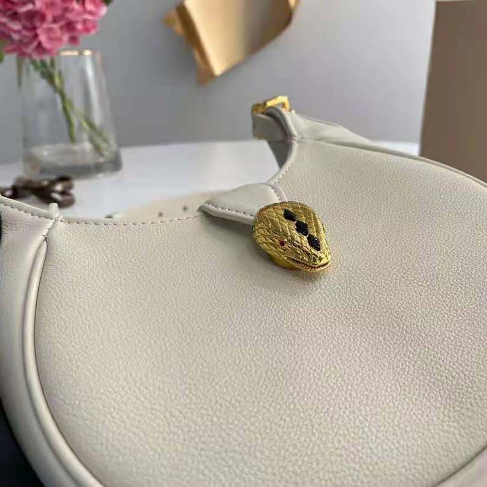 Bvlgari Women Serpenti Ellipse Crossbody Bag in Calf Leather-White - image 8