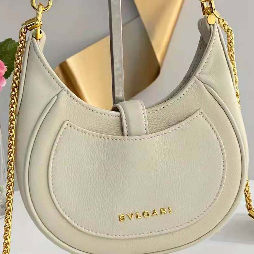 Bvlgari Women Serpenti Ellipse Crossbody Bag in Calf Leather-White - image 9