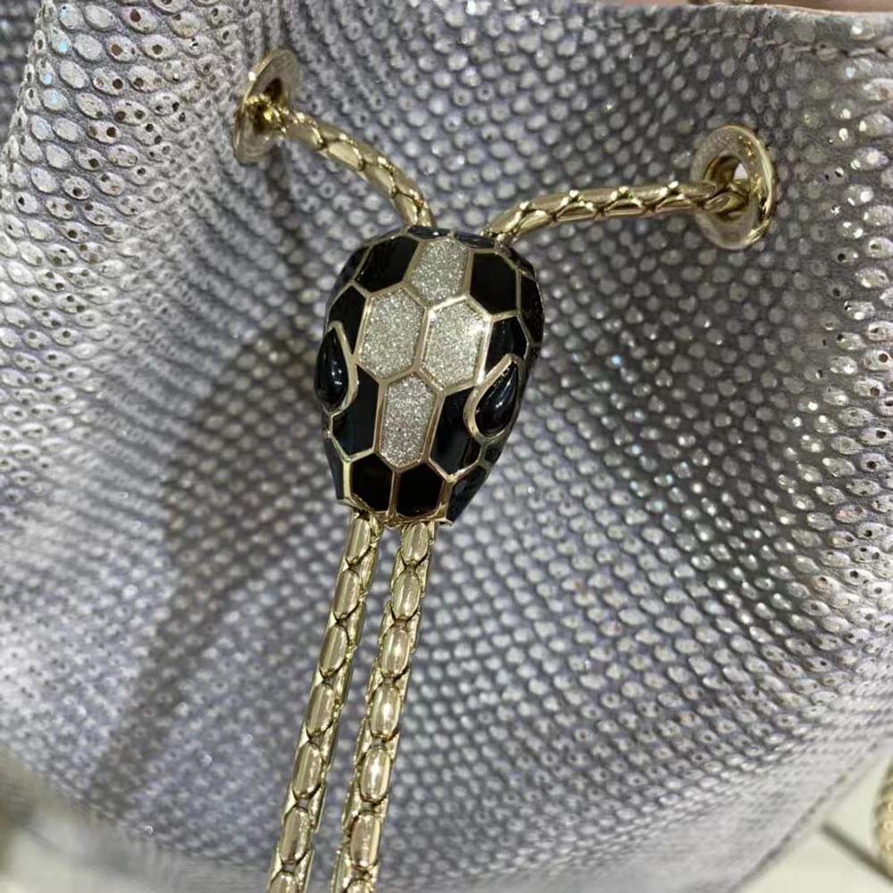 Bvlgari Women Serpenti Forever Bucket Bag-Silver - image 9