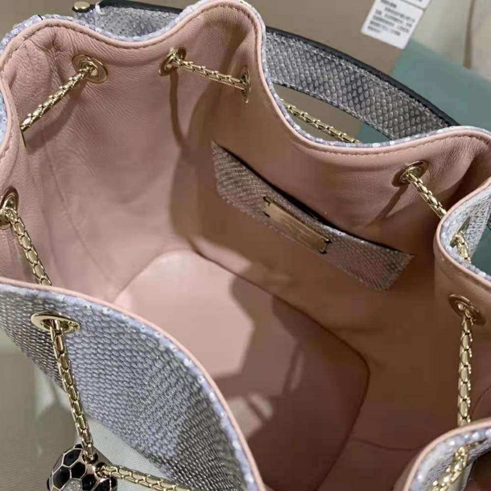 Bvlgari Women Serpenti Forever Bucket Bag-Silver - image 7