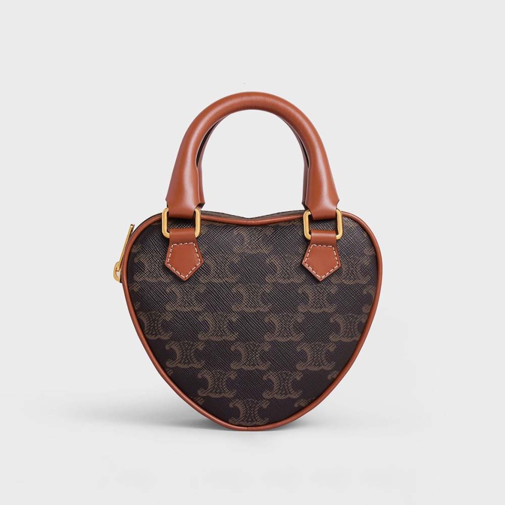 Celine Women Medium Celine Heart in Triomphe Canvas and Calfskin - image 1
