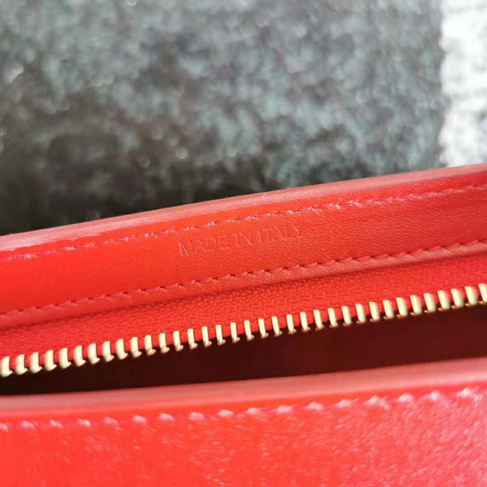 Celine Women Shoulder Bag Cuir Triomphe in Smooth Calfskin-Red - image 8