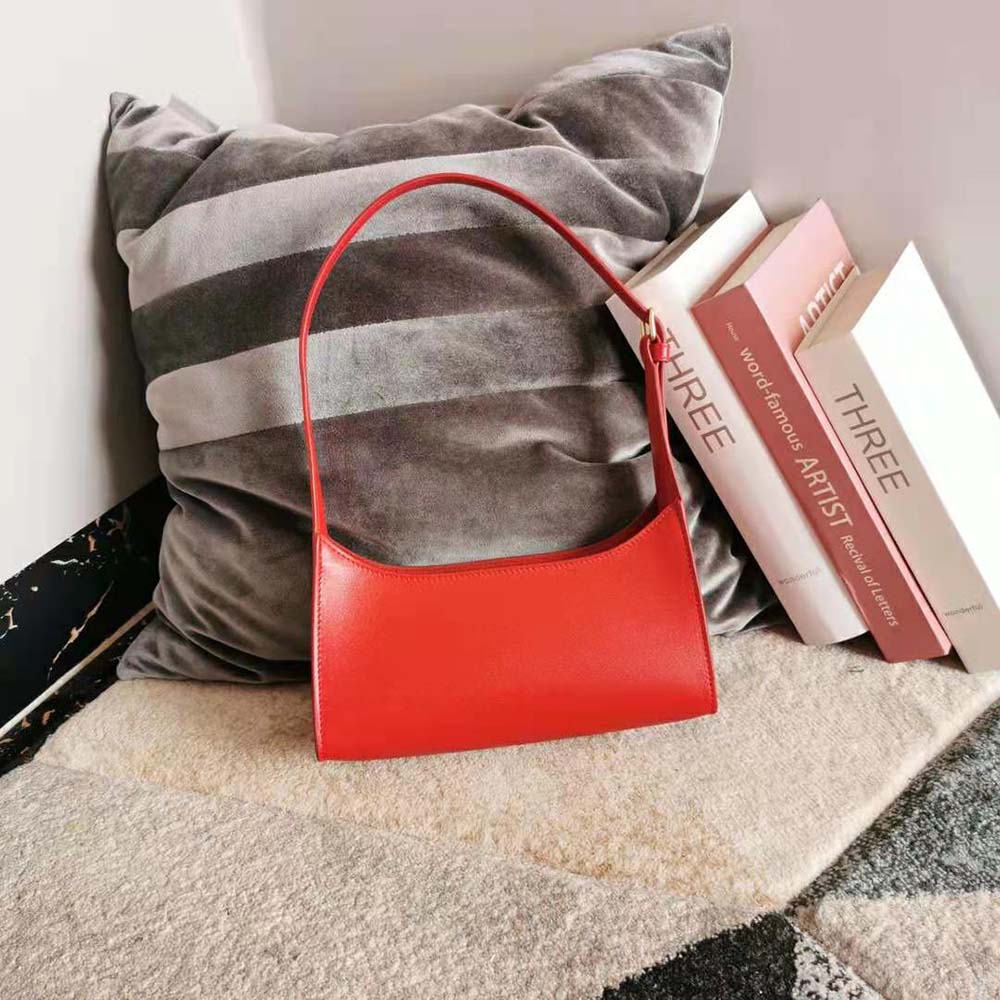 Celine Women Shoulder Bag Cuir Triomphe in Smooth Calfskin-Red - image 3
