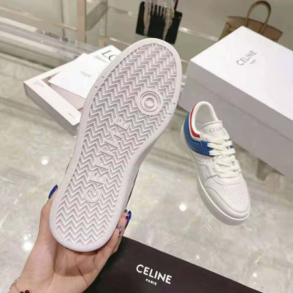 Celine Women Trainer Low Lace-up Sneaker in Calfskin-Blue - image 8