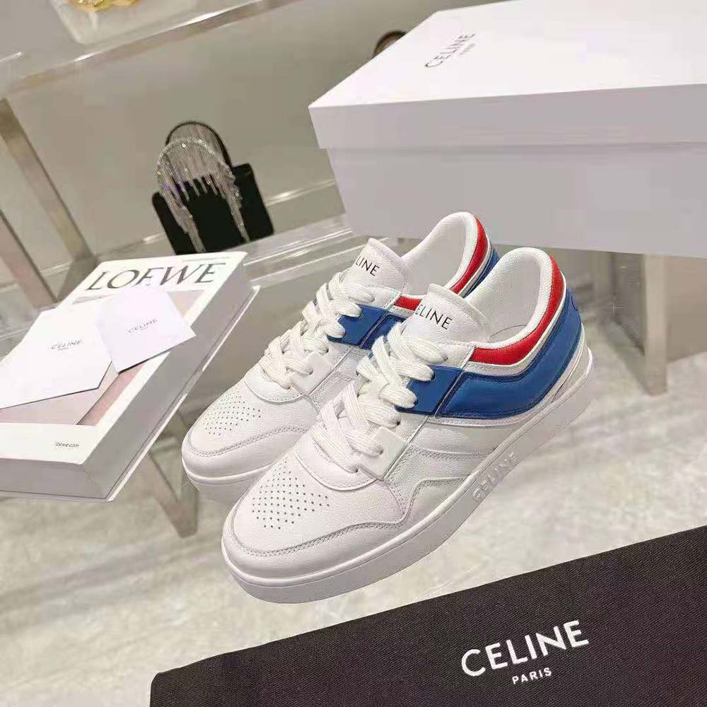 Celine Women Trainer Low Lace-up Sneaker in Calfskin-Blue - image 2